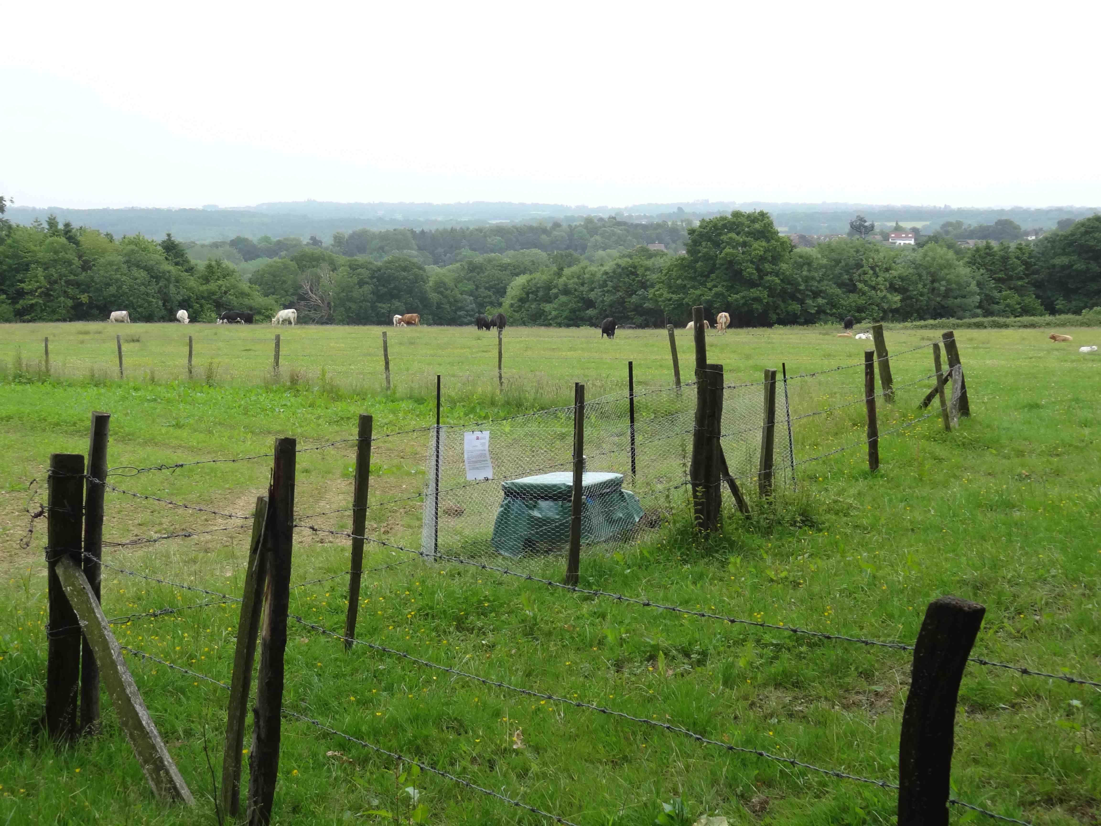 A finished seismometer site nestled in the heart of the UK countryside